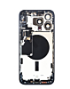 Back Housing Frame (BLUE TITANIUM) (US Version) (OEM Pull B Grade) with Small Components Pre-Installed for iPhone 15 Pro Max