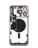 Back Housing Frame (WHITE TITANIUM) (US Version) (OEM Pull A Grade) with Small Components Pre-Installed for iPhone 15 Pro Max