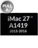 iMac 27" Retina 5K (A1419, Late 2015 / Early 2016) (LM270QQ1 SDB1) LCD Assembly (OEM Pull A Grade) (Only Ground Shipping)
