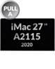 iMac 27" Retina 5K (A2115, Mid 2020) (LM270QQ1 SDF1) LCD Assembly (OEM Pull A Grade) (Only Ground Shipping)