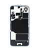Back Glass with Frame and Wireless NFC Charging Flex and MagSafe Magnet for iPhone 16e (WHITE) (OEM Pull B Grade)