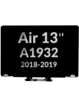 MacBook Air 13" Retina (A1932 / Late 2018 / Early 2019) LCD Assembly (SILVER) (OEM Pull B Grade)