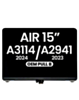 LCD Assembly (SPACE GRAY) (OEM Pull B Grade) for Macbook Air 15" (A3114 / 2024) / (A2941 / Mid 2023)
