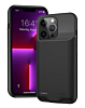 Soft Rubber Slim Charging Case (7000 mAh) for iPhone 13 Pro Max (BLACK) (Only Ground Shipping)
