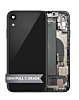 Back Housing Frame with Small Components Pre-Installed for iPhone XR (BLACK) (OEM Pull C Grade) (Only Ground Shipping)