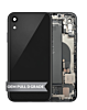Back Housing Frame with Small Components Pre-Installed for iPhone XR (BLACK) (OEM Pull D Grade) (Only Ground Shipping)