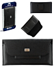 6.3" Horizontal Lychee Leather Pouch with Belt - BLACK (Only Ground Shipping)