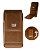 EVO 7.2" Vertical Magnetic Leather Cell Phone Belt Clip Pouch - BROWN (Only Ground Shipping)