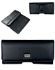 EVO 6" Horizontal Leather Pouch - BLACK (Only Ground Shipping)