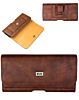 EVO 6.9" Horizontal Leather Pouch - BROWN (Only Ground Shipping)