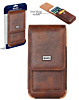 EVO 6.9" Vertical Leather Pouch - BROWN (Only Ground Shipping)