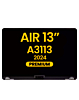 LCD Assembly (SPACE GRAY) (Premium) for MacBook Air 13" (A3113 / 2024)