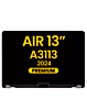 LCD Assembly (SILVER) (Premium) for MacBook Air 13" (A3113 / 2024)