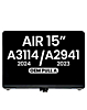 LCD Assembly (SILVER) (OEM Pull A Grade) for Macbook Air 15" (A3114 / 2024) / (A2941 / Mid 2023)