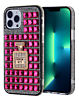 Crystal Stones Case with Perfume Adornment - HOT PINK for iPhone XR (Only Ground Shipping)