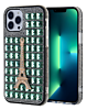 Crystal Stones Case with Paris Adornment - GREEN for iPhone XR (Only Ground Shipping)