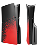 Faceplate Cover (BLACK & RED) (4 Piece Set) for PlayStation 5 Slim Disc Edition (NO LOGO) (Only Ground Shipping)