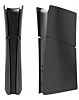 Faceplate Cover (BLACK) (4 Piece Set) for PlayStation 5 Slim Digital Edition (NO LOGO) (Only Ground Shipping)