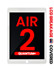 Quantum+ iPad Air 2 LCD Assembly (WHITE) (Sleep / Wake Sensor Flex Pre-Installed) (Exclusive LCD Breakage Warranty)