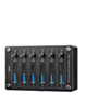 QianLi HAC6 Independent Control Power Dock Smart Desktop USB Hub with 6 Individual Toggle Switches, Professional Cell Phone Motherboard Power Diagnostic & Repair Rework Tool Station (Only Ground Shipping)