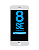 Purchase the white LCD assembly with steel plate for iPhone 8, SE 2020, and SE 2022 – aftermarket QV6.