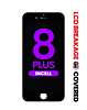 LCD Assembly with Steel Plate for iPhone 8 Plus (BLACK) (Aftermarket Incell / QV7) (Exclusive LCD Breakage)