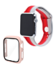 iWatch 42mm Rainbow Silicone Soft Band & Bumper Case with Tempered Glass - 2 (Only Ground Shipping)