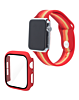iWatch 42mm Rainbow Silicone Soft Band & Bumper Case with Tempered Glass - 7 (Only Ground Shipping)