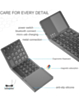 63 Keys Foldable Bluetooth Keyboard with Touchpad (BLACK) (Only Ground Shipping)