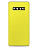 Shop the back glass with camera lens and adhesive for Galaxy S10 in Canary Yellow, no logo.