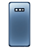 Stock up on the back glass with camera lens and adhesive for Galaxy S10E in Prism Blue, no logo.