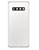 Grab wholesale deals on the back glass with camera lens and adhesive for Galaxy S10 Plus in Ceramic White, no logo.