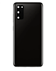 Grab wholesale deals on the back glass with camera lens and adhesive for the Galaxy S20, no logo, in Cosmic Black.
