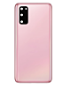Shop the back glass with camera lens and adhesive for the Galaxy S20, no logo, in Cloud Pink.