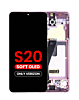Order the OLED assembly with frame for the Galaxy S20 G980 and G981, Verizon UW, in Cloud Pink, Aftermarket OLED.