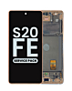 Stock up on the OLED Assembly with Frame for Galaxy S20 FE G780 in Cloud Orange, Service Pack.