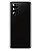 Back Glass with Camera Lens and Adhesive for Galaxy S20 Plus (NO LOGO) (COSMIC BLACK)