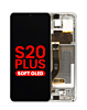 Purchase the OLED Assembly with Frame for Galaxy S20 Plus 5G G985 and G986 in Cloud White, Aftermarket OLED.