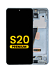 Stock up on the OLED assembly with frame for the Galaxy S20 G980 and G981, not compatible with Verizon, in Cloud Blue, Premium.
