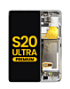 Order the OLED Assembly with Frame for Galaxy S20 Ultra G988 in Cloud White, Premium.