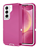 Heavy Duty Case for Galaxy S21 (HOT PINK & WHITE) (Only Ground Shipping)