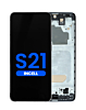 Order the LCD Assembly with Frame for Galaxy S21 G991 in Phantom Black, Aftermarket Incell.