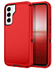 Heavy Duty Case for Galaxy S22 (RED & BLACK) (Only Ground Shipping)