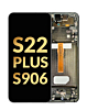 Purchase the OLED Assembly with Frame for the Galaxy S22 Plus S906 in Phantom Black, premium model.
