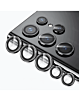 Shop the metal ring with HD tempered glass for Galaxy S22 Ultra in black.