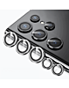 Grab the wholesale deals on the metal ring with HD tempered glass for Galaxy S22 Ultra in white.