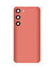 Stock up on the back glass with camera lens and adhesive for Galaxy S23, no logo, in orange.