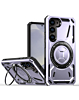 Full-Body Rugged Shockproof Case with Built-in Ring Holder - PURPLE for Galaxy S23 (Only Ground Shipping)