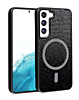 Wireless Charging Bling Diamond Crystal Case - BLACK & SILVER for Galaxy S23 (Only Ground Shipping)