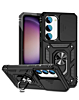 Galaxy S23 FE Dual Layers Hybrid Case with Metal Ring & Camera Protector - BLACK (Only Ground Shipping)